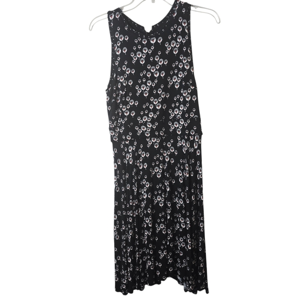 Ann Taylor Loft Black White Dandelion A Line Swing Dress Cocktail Causal Chic 4 - Picture 2 of 11